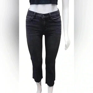 Hidden Black Raw Hem Skinny Stretchy High  Rise Ankle Jeans Size 26